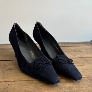 Stuart Weitzman Navy Suede Heels